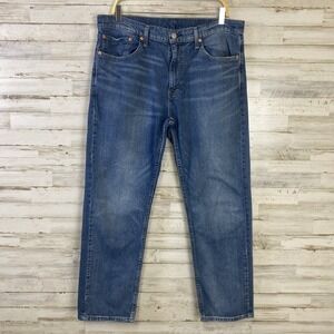 Levi's 559 Jeans Men 36x30 Blue Denim Relaxed Straight Fit Whiskered Medium Wash